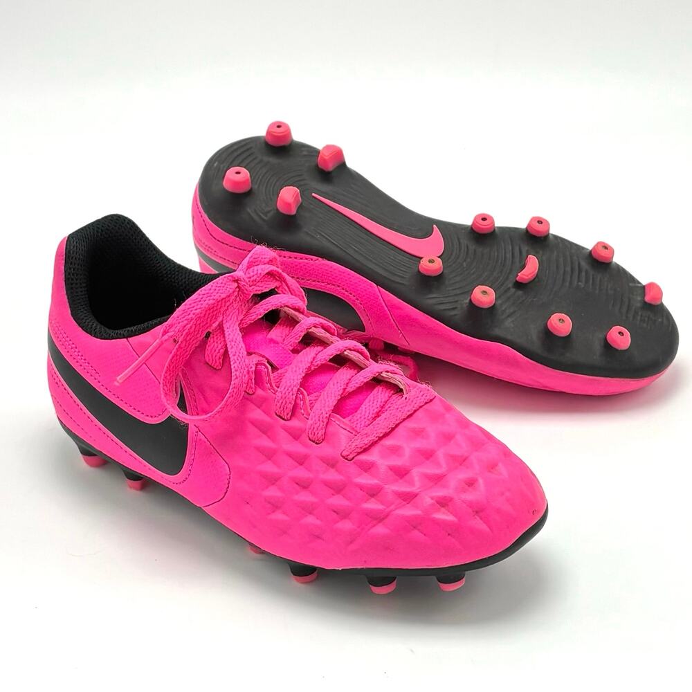 Nike Kids Hot Pink and Black Soccer Cleats